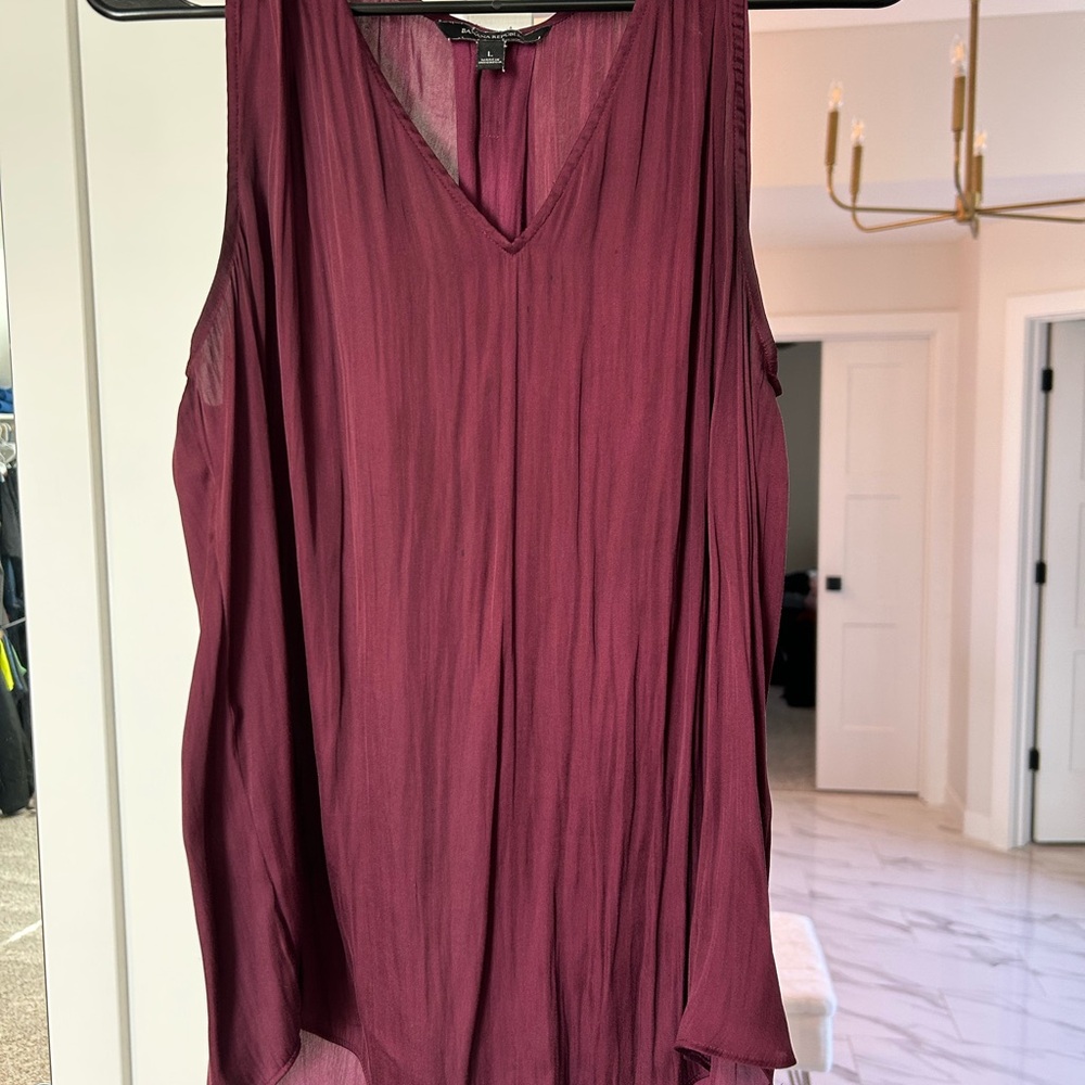 Banana Republic Sleeveless Plum Silk Blouse